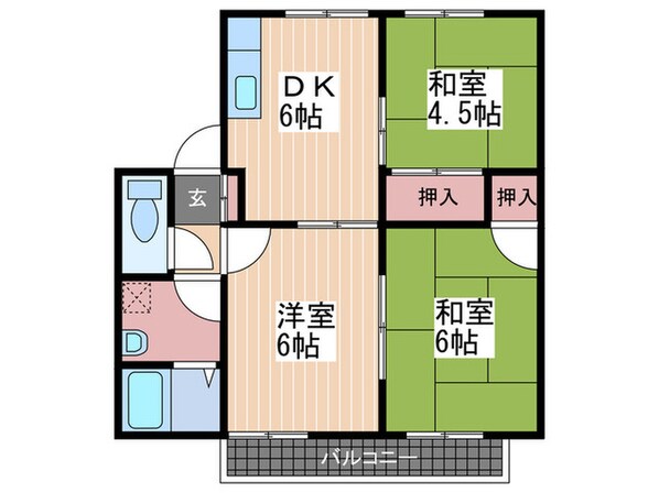 ヴィラ石本の物件間取画像